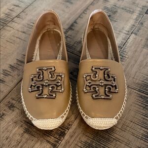 Tory Burch Tan Espadrille Flats